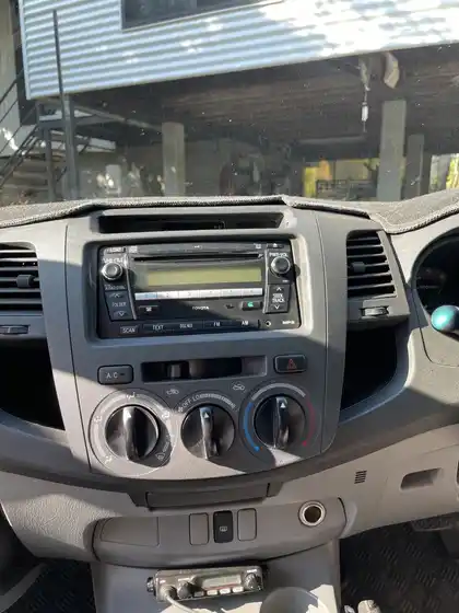 Dashboard of a Toyota Hilux with the original single-slot factory radio fitted